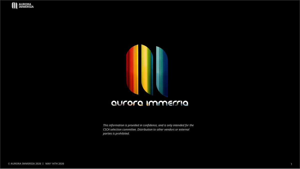 Aurora Immersia confidentiality open page